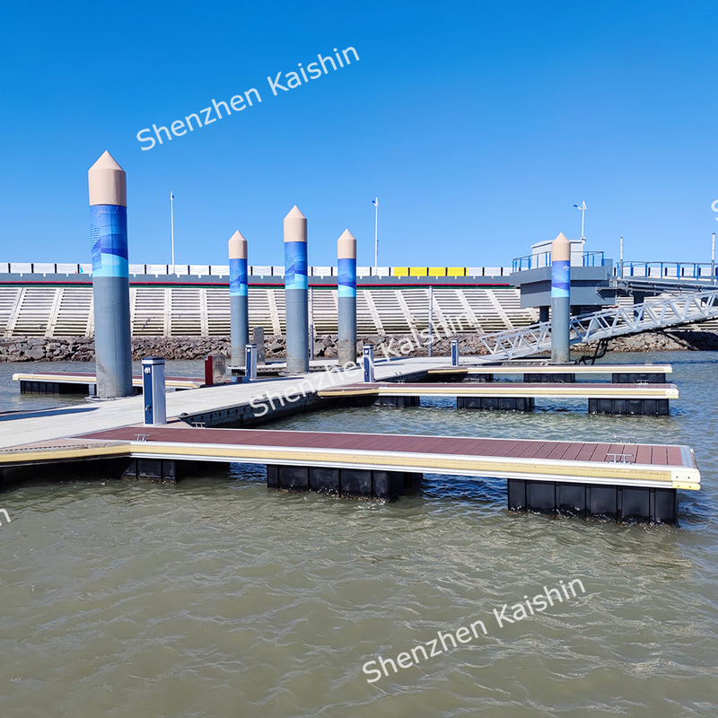 Portable Aluminum Alloy Floating Pontoon Marina Docks Customizable And Made For Heavy-Duty Work With Mooring Cleats
