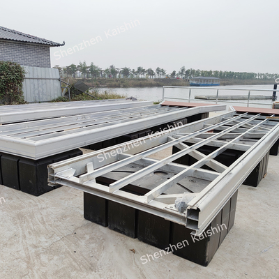 Kapal Marinir Pelabuhan Terapung Alloy Aluminium Pontoon Terapung Untuk Marina Yacht Club Waterfront Proyek