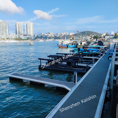 Dermaga Jari Laut Terapung Aluminium Ponton Tahan Lama Platform Terapung Kapal Pesiar