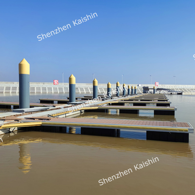 Pelabuhan Yacht Berkualitas Tinggi Dengan Klip Fender Decking Untuk Marina Aluminium Floating Pontoon