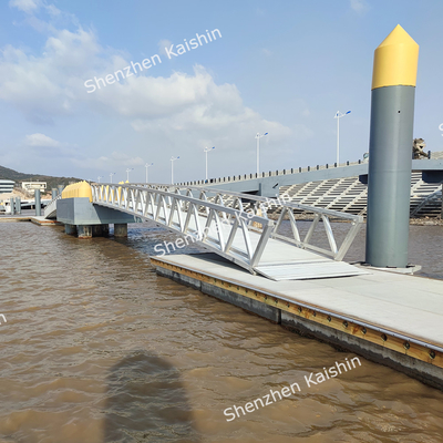 Jembatan Aluminium Laut dengan Pegangan Tangan 1.1m Kapasitas Beban 400kg