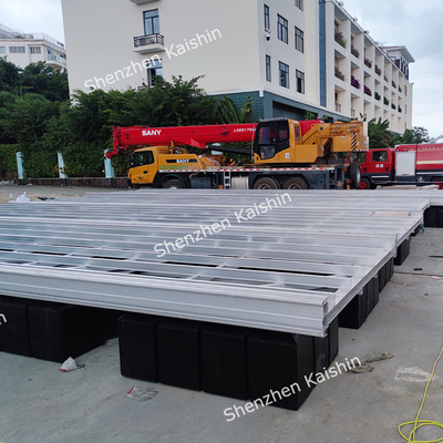 Dermaga Apung Yacht yang Disesuaikan Paduan Aluminium 6061 T6 Ponton Apung Untuk Waterfront Marina