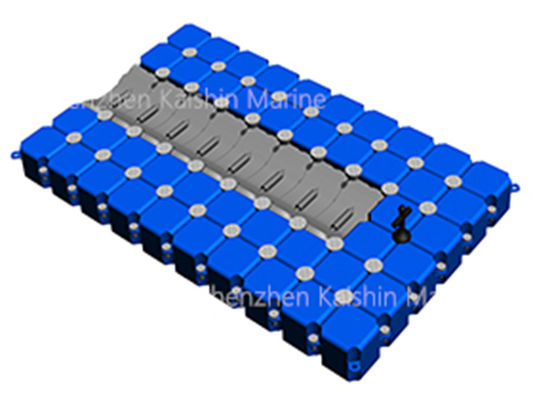 UV Stabilized HDPE Floating Platform Cube 500 X 500 X 400mm Modular Floating Dock tahan korosi