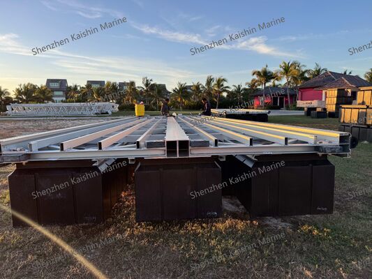 Dermaga Apung Aluminium Tahan Korosi dengan Stabilitas Baik dan Ukuran yang Dapat Disesuaikan untuk Dermaga Marina Yacht