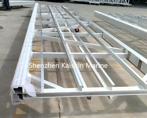 Dermaga Apung Aluminium Tahan Korosi Tahan Lama Perawatan Rendah dengan Dek WPC